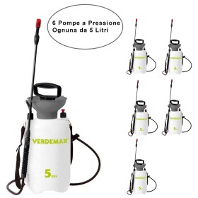 Verdemax Pompa a Pressione Confezione da 6 Pompe con Serbatoio da 5 litri