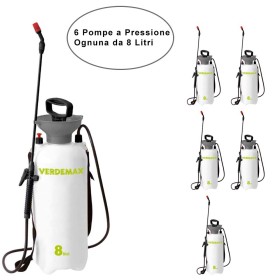 Verdemax Pompa a Pressione Confezione da 6 Pompe con Serbatoio da 8 litri
