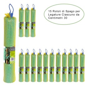 15 Rotoli di Spago per Legature da Giardino in PVC Ciascuno da Diametro 3 mm Verdemax