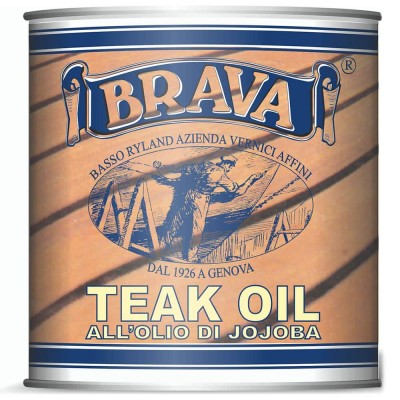 Olio Per Teak Brava ml 750 Olio Protettivo di jojba impermeabilizzante legno teak mogano