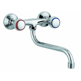 Gruppo Lavello a Muro 2 Manopole a Parete Cromato GLADY