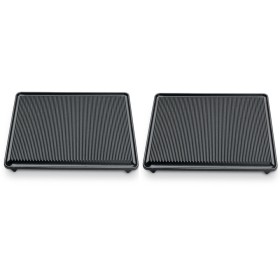 Multipack da 2 Piastre in Ghisa Rigate Modello D95 Dimensioni 40x44 Centimetri