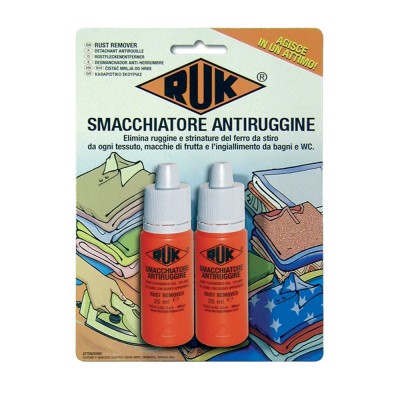 Ruk Smacchiatore Antiruggine Confezione Da 2 Boccette Da 25 ml Ciascuna