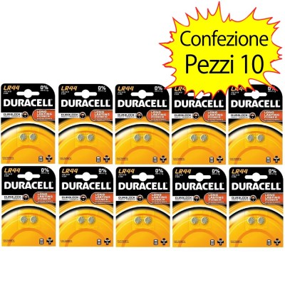 Duracell 10DULR44-2 Batterie a bottone AG13 V13GA 10 confezioni da 2 batterie