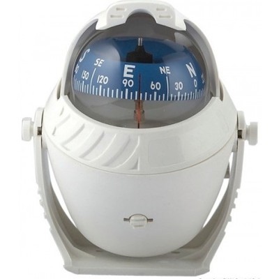 Bussola Bianca Scout Con Supporto Staffa mm 78x130 Barca Pilotina Gommone