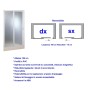 Porta Riducibile Box Doccia Smart BSE124001 Telaio Bianco Acrilico Forte