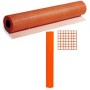 Rete Sottointonaco Fibra di Vetro Grammi 120 Metri 50 x 1 H Arancio mm 10x10