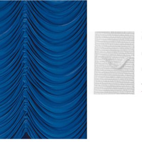 Nastro Arriccia tenda Con Asole Rombotex Altezza mm 16 Filmar