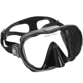 MASCHERA PRESTIGE MONOVETRO TEMPERATO FACCIALE SILICONE NERO