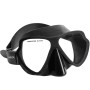 Abysstar Maschera Omega Monovetro Temperato e Facciale Silicone Nero Snorkeling