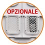 Sportello Calpestabile per barca impermeabile nautica bianco ABS con fori all'interno per 2 retine