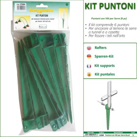 Puntoni con Viti per Serre 6 pezzi Verdemax