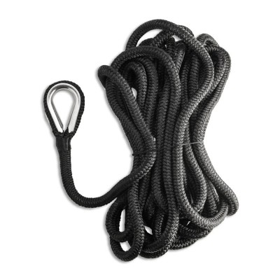 CIMA DI ORMEGGIO NERO IMPIOMBATA REDANCE INOX 14 MM 9 MT NAUTICA