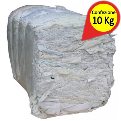 Balletta Stracci Bianchi 10 kg Pezzame Per Officina Fai da Te