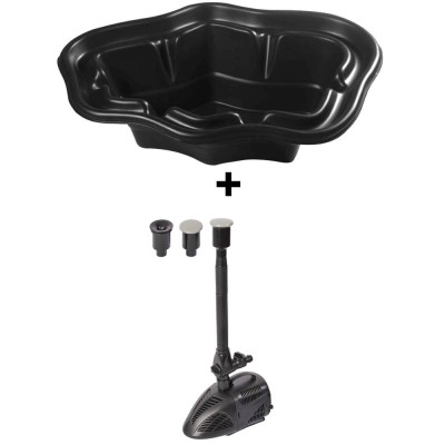 Set Laghetto per Giardino da 500 lt + Pompa per Laghetto VX 800 LITRI/H Laghetto Magic