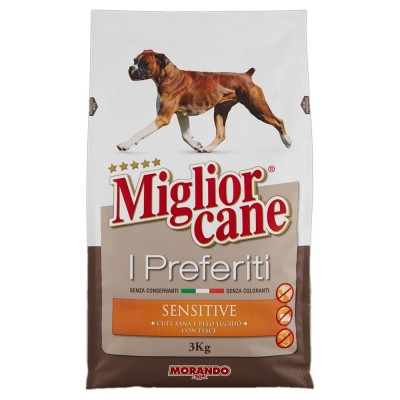 Alimento Secco Per Cani Migliorcane i Preferiti Kg 3 Sensitive Con Pesce
