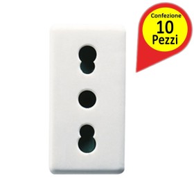 Prese Bivalenti Incasso Gewiss GW20203 16A 2P+T Confezione Pezzi 10
