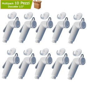 Doccette Bianche in Materiale Antiurto da 1/2 Gancio apertura rapida Pezzi 10