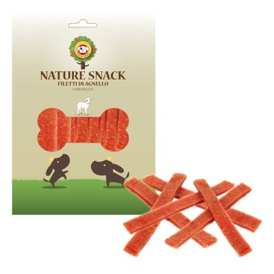 Ferribiella Nature Snack Filetti d'Agnello Fuss Dog 10 Buste