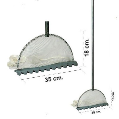 Rastrello Telline Tellinaro Zincato Sacco Nylon Seta Mezza Luna