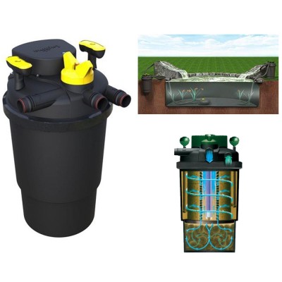 Askoll Filtro Esterno a Pressione per Laghetto con UVC Pressure Filter Flo 17000 Kit