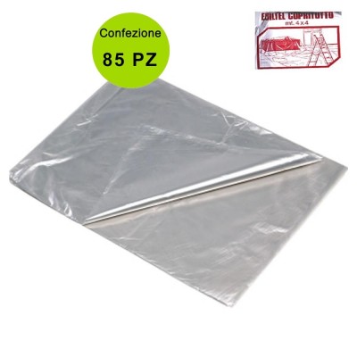 Telo Copritutto Pittori in Polietilene MQ 16 Metri 4x4 1° Scelta Confezione 85 pz