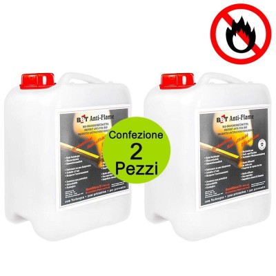 Multipack 2 pezzi Spray Ignifugo Ritardante Fiamma Testato Bio Antincendio 10 LITRI