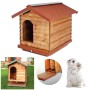 Cuccia per Cani Esterno Montagna in Legno di Pino X-Small 80x55xh55 cm