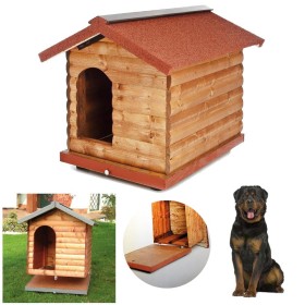 Cuccia per Cani Esterno Montagna in Legno di Pino X-Large 125x110xh105 cm