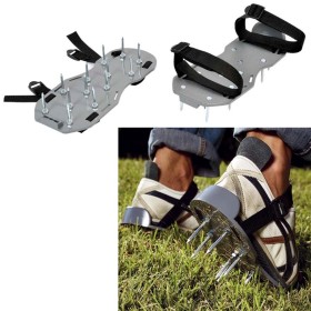 Scarpe da Aeratore del Prato Scarpe per Aeratori Arieggiatore Giardino Arieggiatore Manuale con 26 Chiodi