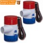 Pompe di Sentina Immersione 12 V 1100 GPH Pezzi 2 Barca Gommone
