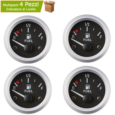 Indicatori Di Livello Carburante Impedenza 240-33 Ohms Nero mm 57 Multipack 4 Pezzi