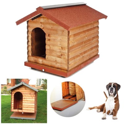 Cuccia per Cani Esterno Montagna in Legno di Pino Large 110x90xh95 cm