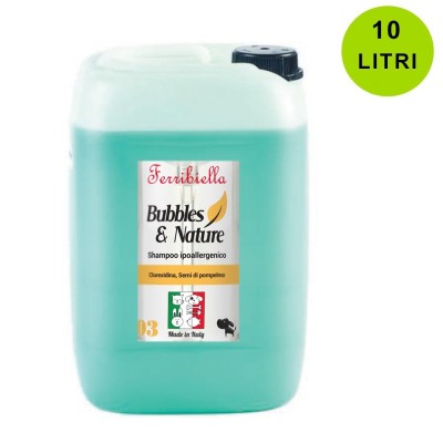 Shampoo per Cani Delicato Ipoallergenico Antiprurito alla Clorexidina Tanica 10 litri