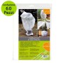 Multipack 60 pz Telo di Copertura Cappuccio in TNT Ripara dal Gelo Piante 0,7 x 0,8 metri Bianco Tessuto e non Tessuto