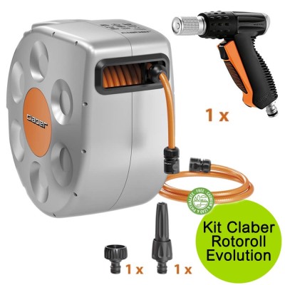 Rotoroll Evolution Tubo Metri 30 Claber Pistola Lancia Metaljet Completo