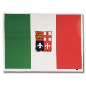 Bandiera adesiva Italiana Marina Mercantile Dimensioni cm 20x30