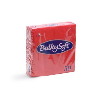 BULKYSOFT Tovagliolo Rainbow 2 Veli 33 x 33 Colore Rosso