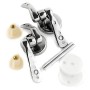 Coppia Cerniere Cromate Di Ricambio Sedile Coprivaso wc Copriwater