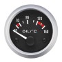 Indicatore Di Temperatura Olio 50 -150 Gradi DC 12 V mm 57 esterno Nero Ghiera Silver