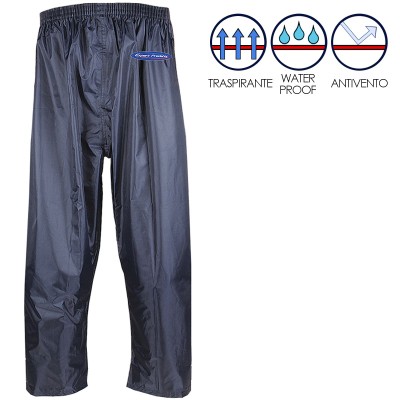 PANTALONE NYLON TRASPIRANTE IMPERMEABILE TAGLIA XXXL