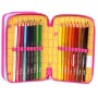 Astuccio completo triplo scomparto Tessuto poliestere 12,5x19,5x7 cm Rosa Barbie SEVEN 316011602