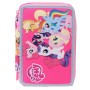 Astuccio completo triplo scomparto Tessuto poliestere con serigrafia 12,5 x 19,5 x 7 cm My little Pony SEVEN 3C1011602