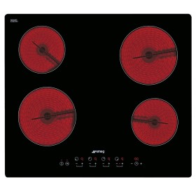 Piano cottura tipo Vetroceramica SE2640TD2 con 4 zone di cottura larghezza di 60 cm colore Inox SMEG