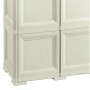 Armadio doppia anta portascope 3 ripiani cm 79x43x164 in resina colore Angora - Omnimodus