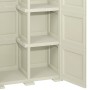 Armadio doppia anta portascope 3 ripiani cm 79x43x164 in resina colore Angora - Omnimodus