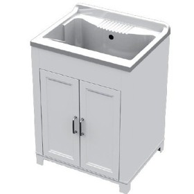 LAVATOIO LAVELLO IN RESINA DOPPIA ANTA 60X50CX altezza 85 CM MONGARDI