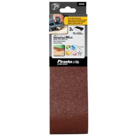 BLACK+DECKER X33191 Set 3 nastri abrasivi 80 Grana 75 x 533 mm