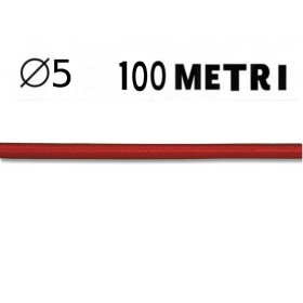 CORDA ELASTICA COLOR DIAMETRO 5 MM ROSSA BOBINA DA 100 METRI NAUTICA