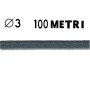 CORDA ELASTICA DIAMETRO 3 MM NERA IN BOBINA DA 100 METRI NAUTICA